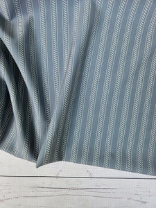 *REMNANT* 2 Yds- Exclusive Design- Slate Gray Herringbone Stripe