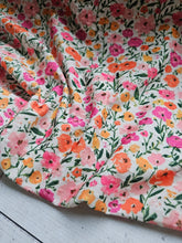 Petite Bright Floral Swiss Dot Knit {by the half yard}