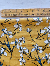 Mustard Floral Stem Print Cotton Gauze {by the half yard}