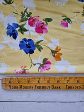 Yellow Floral Double Brushed Poly (DBP) Knit {by the half yard}
