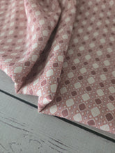 Dusty Rose Geometric Print Opaque Air Flow 100% Polyester {by the half yard}