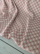 Dusty Rose Geometric Print Opaque Air Flow 100% Polyester {by the half yard}