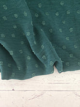 Forest Green Woven Stripe Opaque Swiss Dot 100% Polyester {by the half yard}