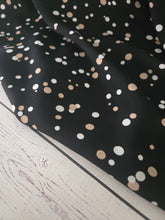 Black, Tan & White Bubble Dots {by the half yard}