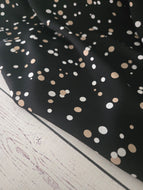 Black, Tan & White Bubble Dots {by the half yard}