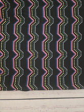 Black Bright Dotted ZigZag Stripe {by the half yard}