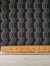 Black Bright Dotted ZigZag Stripe {by the half yard}