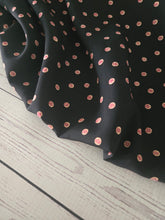Black Distressed Rose Dot Print {by the half yard}