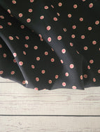 Black Distressed Rose Dot Print {by the half yard}