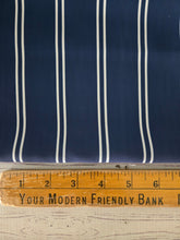 Navy & Tan Double Stripes Pinstripe Poly {by the half yard}
