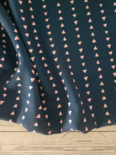 Dark Teal & Pink Arrow Stripes Pinstripe Poly {by the half yard}
