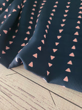 Dark Teal & Pink Arrow Stripes Pinstripe Poly {by the half yard}