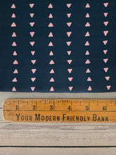 Dark Teal & Pink Arrow Stripes Pinstripe Poly {by the half yard}