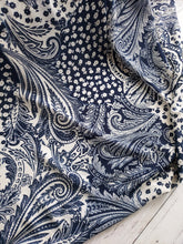Ivory & Navy Paisley & Floral {by the half yard}