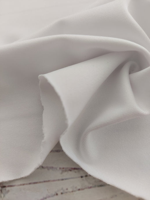 White Athletic Knit (Medium Weight Slip/Lining) Fabric {by the half yard}