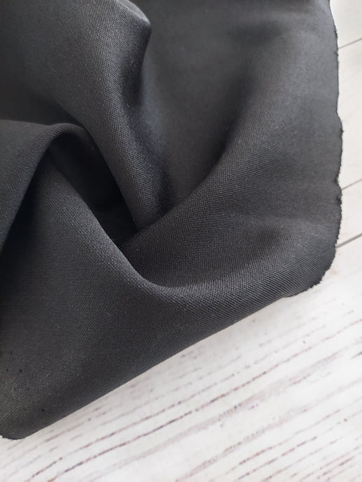 Black Scuba Knit (Heavier Weight Slip/Lining) Fabric {by the half yard}