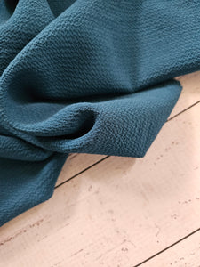 Solid Teal Bubble Crepe {by the half yard}
