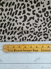 *REMNANT* 1 Yd- Tan & Brown Animal Print Double Brushed Poly (DBP) Knit
