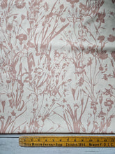 Exclusive Design-  Cream & Tan Floral Opaque Swiss Dot 100% Polyester {by the half yard}
