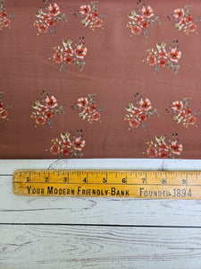 Exclusive Design- Rusty Petite Watercolor Floral {by the half yard}