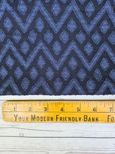 Navy Raised Diamond Opaque 100% Polyester {by the half yard}