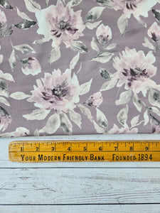 Exclusive Design- Mauve Watercolor Floral {by the half yard}