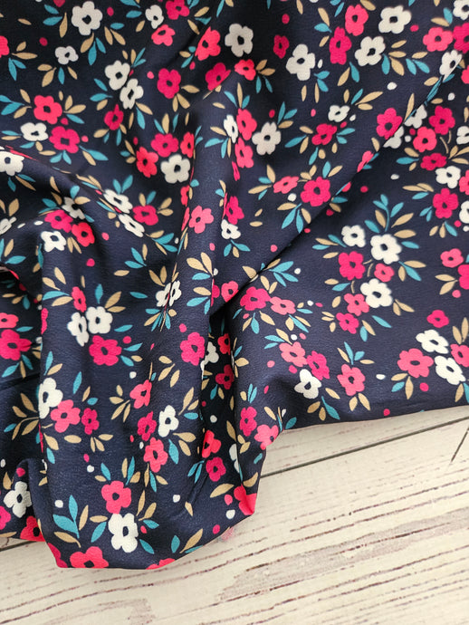 Exclusive Design- Navy Petite Floral Print {by the half yard}