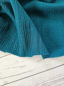 Teal Textured Polyester {by the half yard}