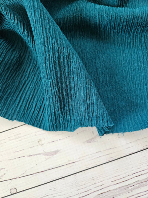 Teal Textured Polyester {by the half yard}