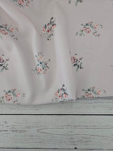 Exclusive Design- Dusty Pink Floral Polyester Slub {by the half yard}