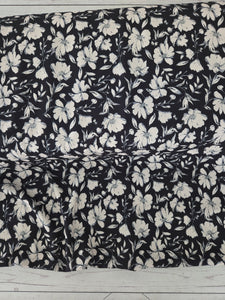 Exclusive Design- Black & Cream Floral {by the half yard}