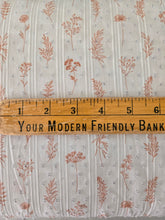 Rust Stem Floral Swiss Dot Cotton {by the half yard}
