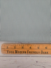 Exclusive Design- Dark Green & Ivory Pinstripes {by the half yard}