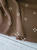 Drab Olive Dotted Diamonds Pinstripe Poly {by the half yard}