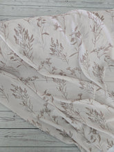 Cream & Taupe Wildflower Silhouette {by the half yard}