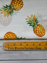 White Pineapple Print {by the half yard}