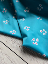 Aqua Petite Floral Swim Knit {by the half yard}