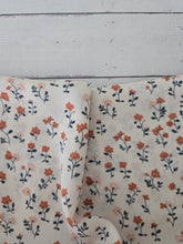 Cream & Rust Floral Stems Crinkle Georgette {by the half yard}