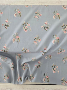 Exclusive Design- Vintage Blue & Pink Floral {by the half yard}