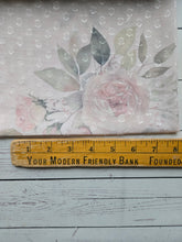 Exclusive Design- Large Blush Floral Eyelash Waffle Swiss Dot Chiffon {by the half yard}