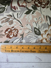 Earth Tones Large Floral Silky Polyester {by the half yard}