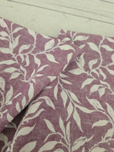 Dusty Mulberry Vining Print Linen Look Poly {by the half yard}