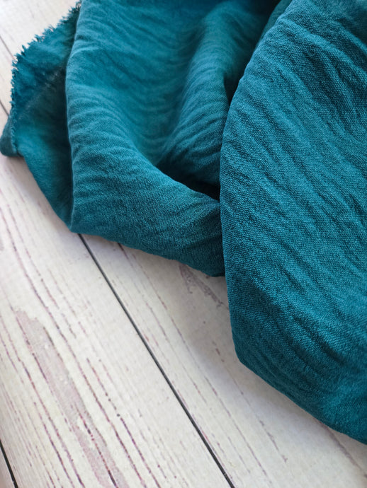 Solid Ocean Opaque Air Flow 100% Polyester {by the half yard}