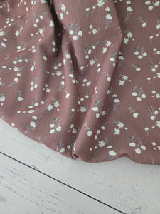 Exclusive Design- Petite Rust & Cream Floral Print {by the half yard}