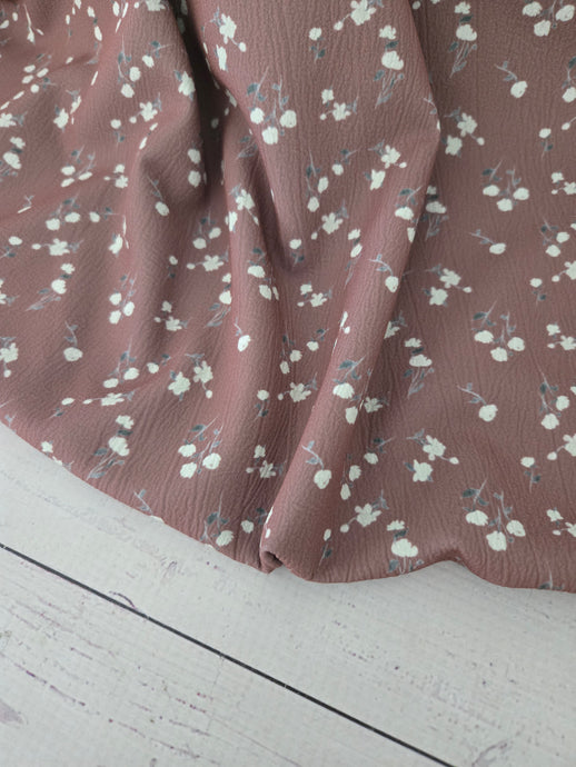 Exclusive Design- Petite Rust & Cream Floral Print {by the half yard}