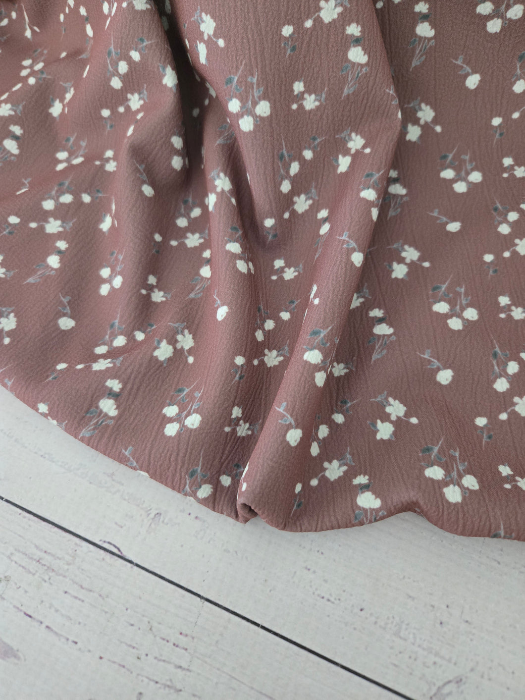Exclusive Design- Petite Rust & Cream Floral Print {by the half yard}