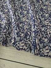 Navy, Taupe and Dusty Blue Botanical Print {by the half yard}