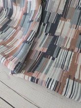 Autumn Shades Abstract Lines & Blocks Opaque Swiss Dot 100% Polyester {by the half yard}