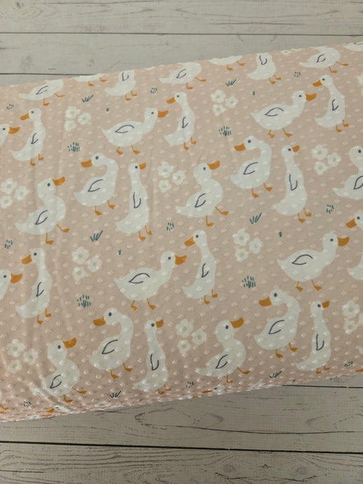 Goose & Daisies Print Swiss Dot Knit {by the half yard}