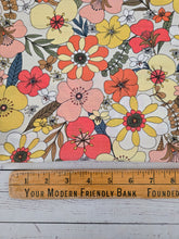 Retro Floral Woven Look Polyester {by the half yard}